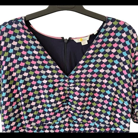 BODEN Jemima Ruched V-Neck Dress 2 Petite - Picture 5 of 6